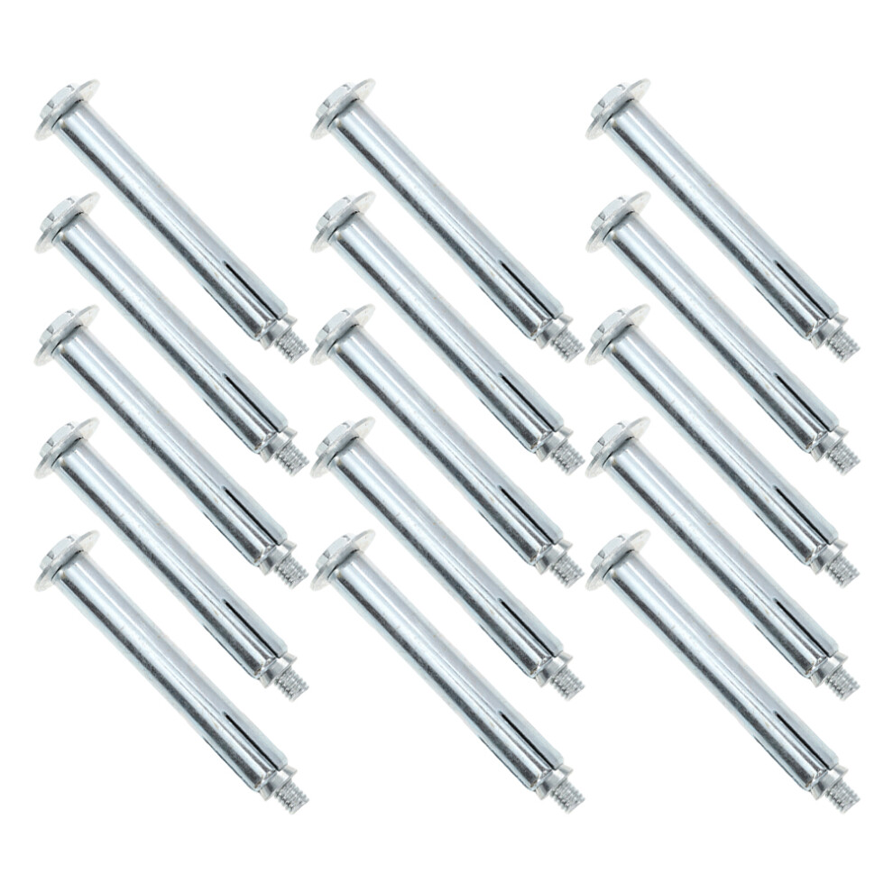 15Pcs Silver Iron Expansion Bolts For Speeds Bumps Driveway Fixing 3252928839515