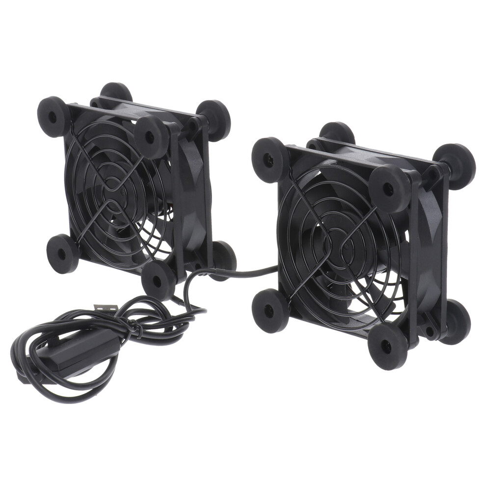 Usb Radiator Fan For Router Durable Plastic Cooling Fan Black 3293956651205
