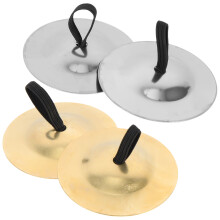 2Pairs Small Copper Finger Cymbals for Kids Dance Assorted Colors