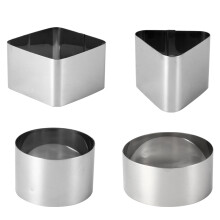 4Stk Mousse Ring Formen Edelstahl Backwerkzeug Kuchen Cookies