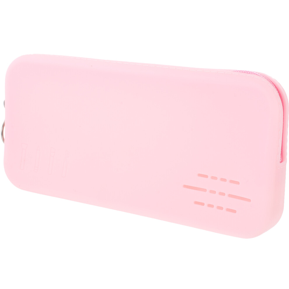Artibetter Pink Silicone Makeup Brush Holder Travel Case Organizer Pouch