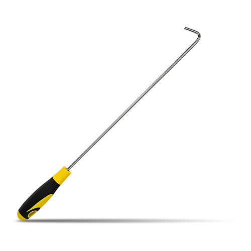 2Pcs Manhole Hook with Rubber Handle Durable Steel Sliding Door Lifter 1