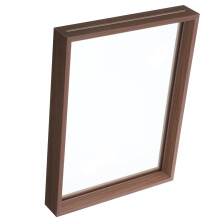 Brown Double-Side Photo Frame with Stand, Acrylic and Wood