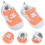 1Paire Chaussures Douces Bébé Orange En Coton 6