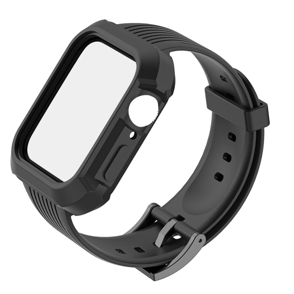 1Pc Tpu Watch Band Adjustable Durable Stylish Smartwatch Strap Black 3161621447029