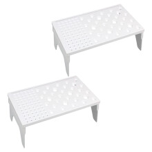 2Pcs White Plastic Fondant Flower Drying Stand Baking Storage Rack