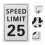 White Limit Warning Sign Weatherproof Road Safety 3