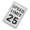 White Limit Warning Sign Weatherproof Road Safety 7