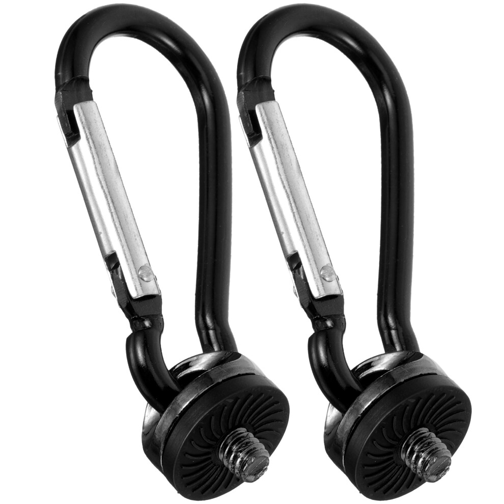 2Pcs Durable Camera Strap Buckle Portable Shoulder Belt Hook Black 3171277148942