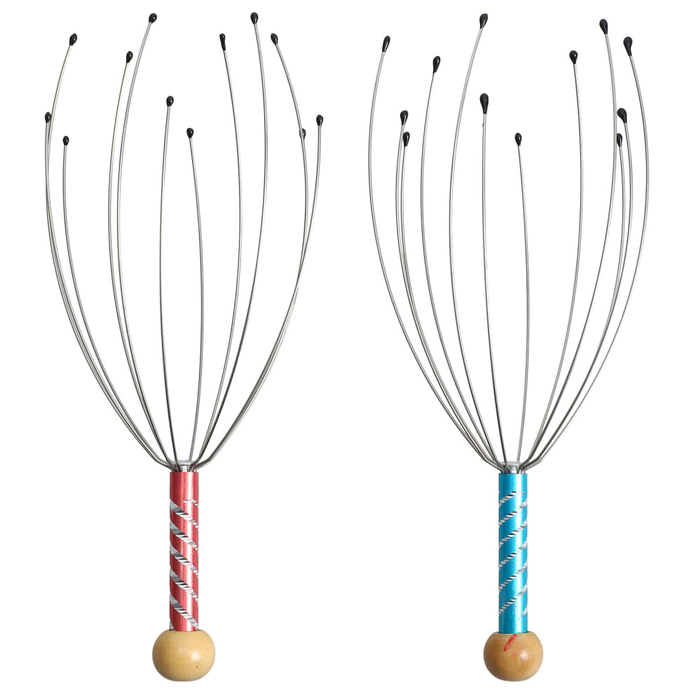 Totority 2Pcs Ergonomic Scalp Massager Handheld Head Massager Assorted Color