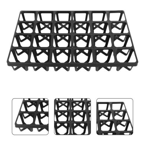 2Pcs Plastic Germination Tray Racks Black Durable Seedlings Storage 2