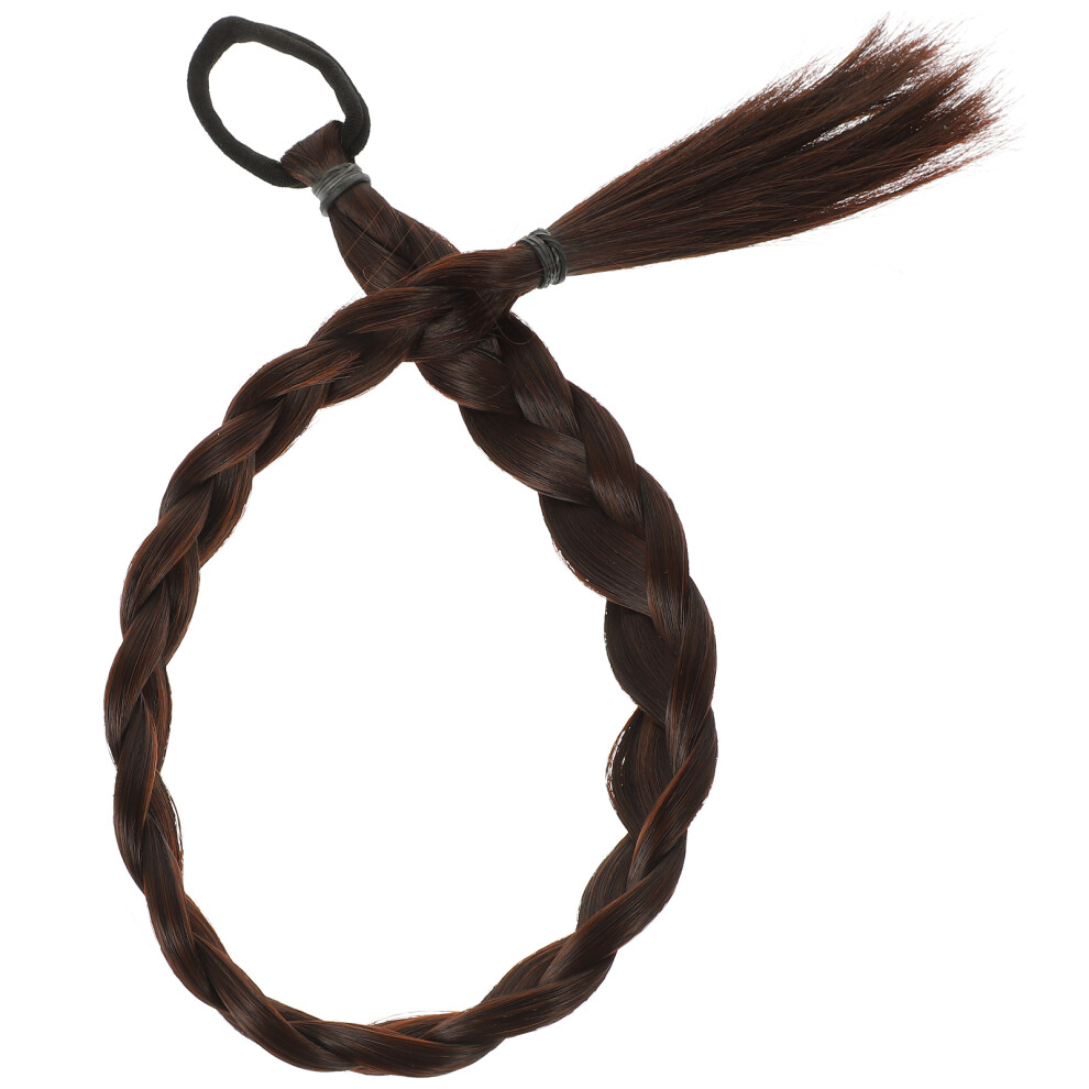 Villcase Unisex Synthetic Long Straight Hair Extensions Braided Ponytail