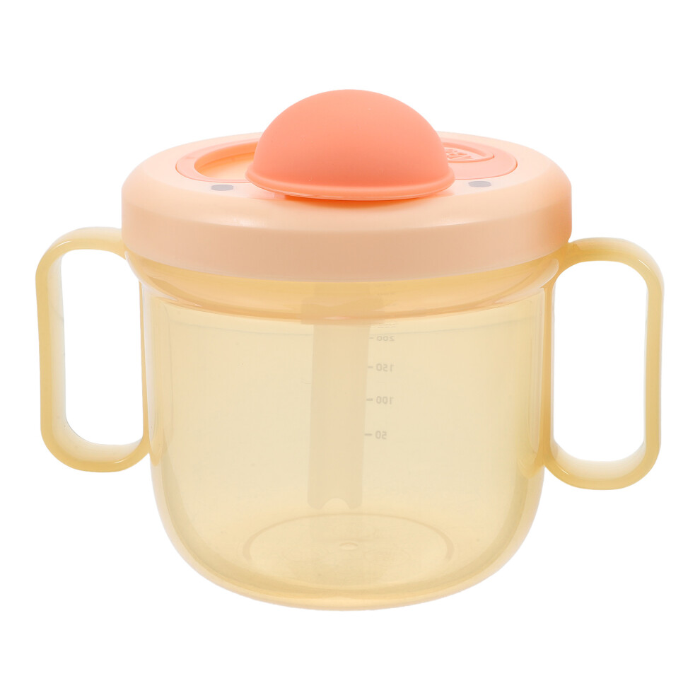 Silicone Sippy Cup With Straw Spillproof Toddler Training Cup Pink Villcase