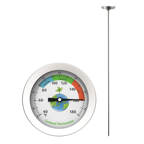 soil thermometer compost waterproof temperature tester