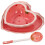 1Set Durable Pink Ceramic Kitchen Salad Bowl Decorative Tableware Set 6
