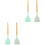 4 Pcs Wooden Handle Silicone Spatula Tool Wood Portable 5