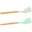 4 Pcs Wooden Handle Silicone Spatula Tool Wood Portable 1