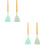4 Pcs Wooden Handle Silicone Spatula Tool Wood Portable 8