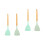 4 Pcs Wooden Handle Silicone Spatula Tool Wood Portable 6