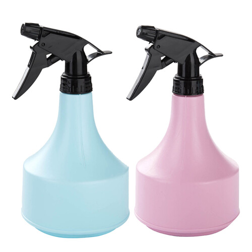 2Pcs Plastic Spray Bottles Fine Mist Sprayer Assorted Color Reusable