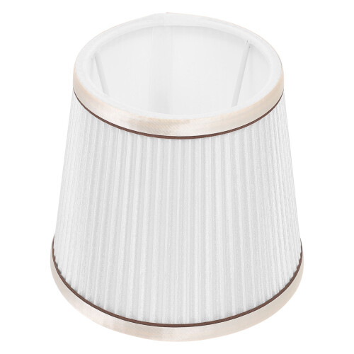 2Pcs Chic White Cloth Lamp Shade Durable Table Light Decor Accessory