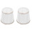 2Pcs Chic White Cloth Lamp Shade Durable Table Light Decor Accessory 2