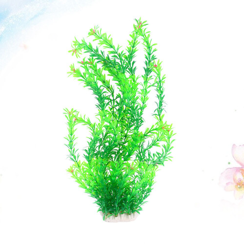 Durable Green Aquarium Decorations Plastic Plants for Fish Tanks 2