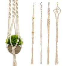 4St Beige Macrame Net Voor Wand- En Gebruik