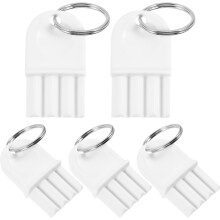 5Pcs Commercial Paper Dispenser Keys Universal Metal Plastic White