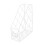 White Nordic Style Desktop Organizer Wrought Iron Document Rack 1