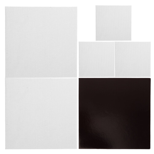 6 Pcs Paint Canvas Drawing Board Oil With Border Blank Panel