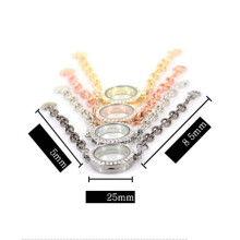 Magnetic Black Photo Frame Bracelet Rose Gold Alloy for Women