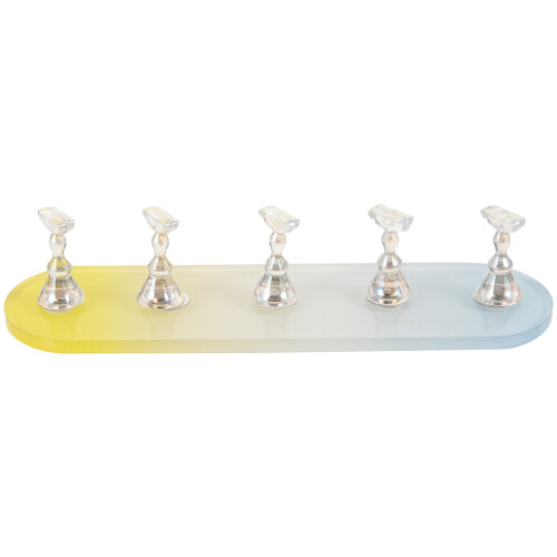 3Sets Multi Plastic Nail Art Practice Stands Manicure Display Holders