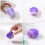 2Pcs Portable Violet Makeup Brushes Cat Claw Shape Powder Blending 4