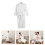 1Pc White Polyester Bathrobe Breathable Quick-Dry Couple Nightgown 2