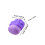 2Pcs Portable Violet Makeup Brushes Cat Claw Shape Powder Blending 2
