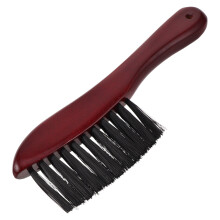 Dark Red Pool Table Brush Wooden Handle PVC Hair Cleaning Tool