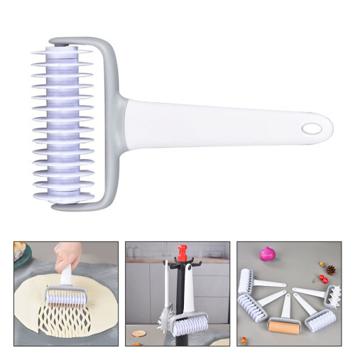 2Pcs Pizza Dough Roller White PP with Secure Handle for Pastry Tools 2