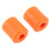 2Pcs Orange Vertical Rubber Snowboard Rack Wall Mount for Home Storage 7