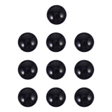 10Pcs Black Glass Dome Cabochon Stickers Flat Back for DIY Jewelry