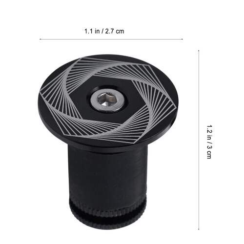 2Pièces Accessoires Embouts De Guidon Noir En Aluminium 1