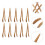10Pcs Clips Anti-Scald Light Brown Tea Accessories 3