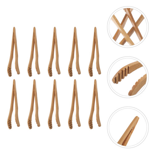 10Pcs Clips Anti-Scald Light Brown Tea Accessories 2