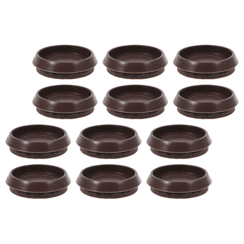 12pcs Fixed Caster Cup Chair Slide Rail Plastic