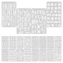 20 Sheets Stencil Small Stencils For Crafts Reusable Letter Template
