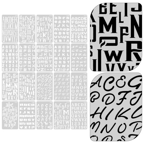 20 Sheets Stencil Small Stencils For Crafts Reusable Letter Template 2