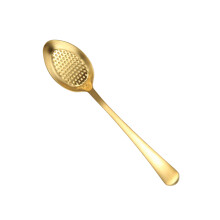 6Stk Goldener Edelstahl Löffel, Dessert- Und Kaffeemixer, Glänzend