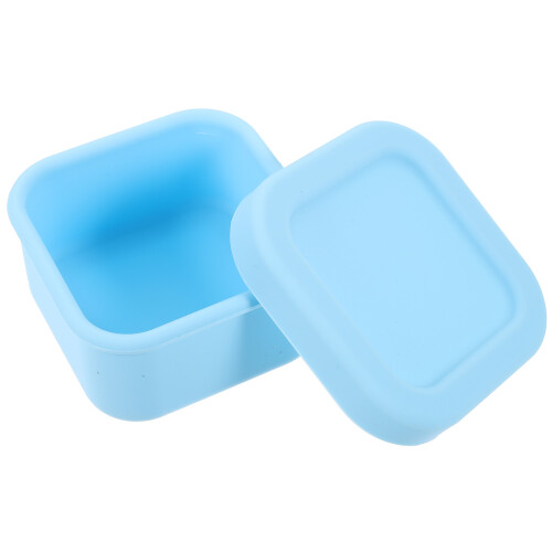 Blue Multi-Function Silicone Lunch Box Durable Portable Meal Box