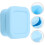 Blue Multi-Function Silicone Lunch Box Durable Portable Meal Box 4