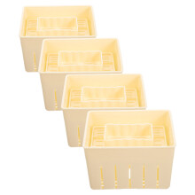 4Pcs Beige Plastic Tofu Press Mould Home Tofu Presser Durable Tool